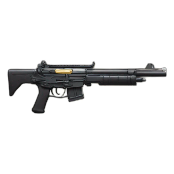 Macron avec un gros fusil sticker