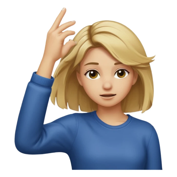 a dirty blonde hair girl dabbing sticker