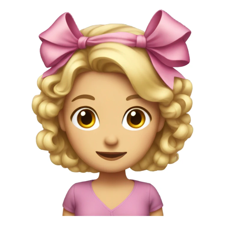 A girl with a bow in her hair sticker