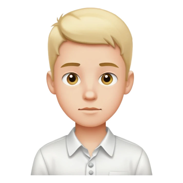 white shirt with three white buttons for a boy sticker