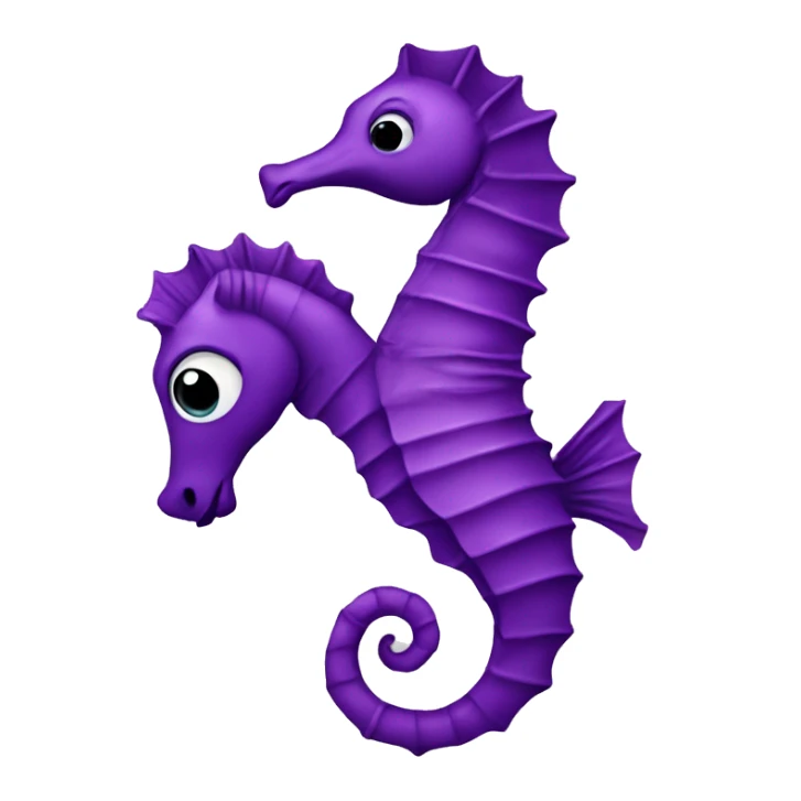 purple seahorse with cowboy ha sticker