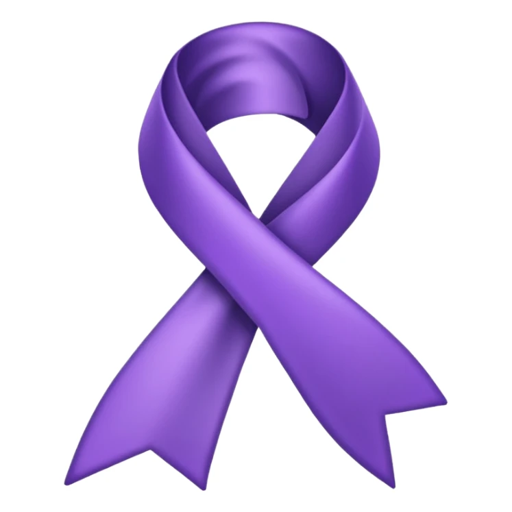 Purple ribbon emoji sticker