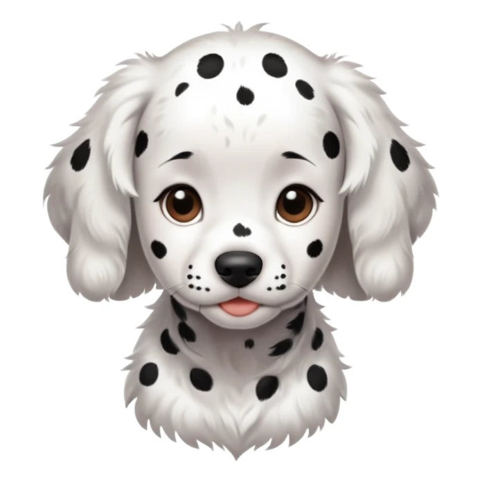 Fluffy cute girl Dalmatian  sticker