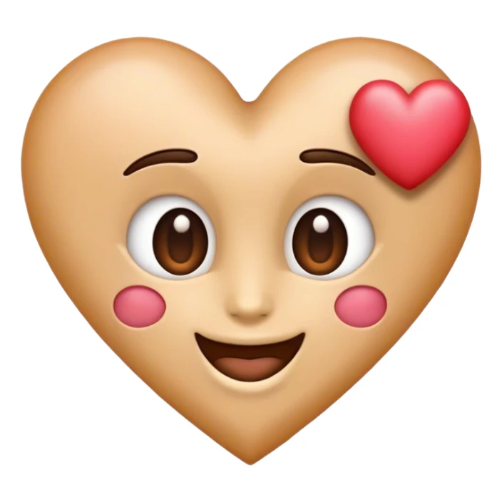 Emoji with heart eye that have the letter u sticker
