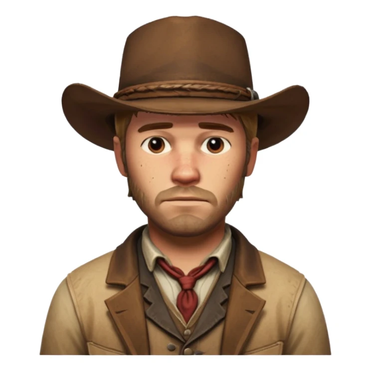 realistyc artur morgan from rdr foto here sticker