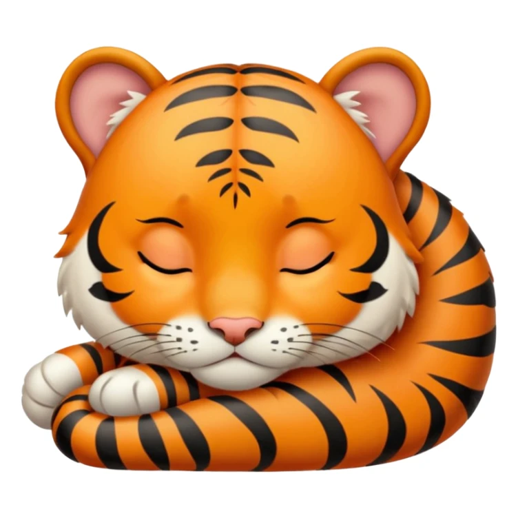 The cute little tiger is sleeping sticker
