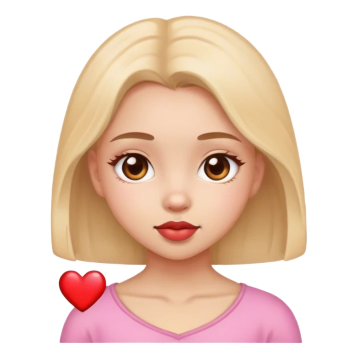 cute young girl with a heart in her eyes sticker