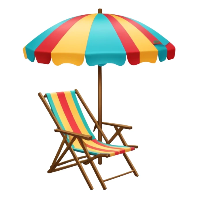 Hawaiian straw Beach umbrella, with chair sticker