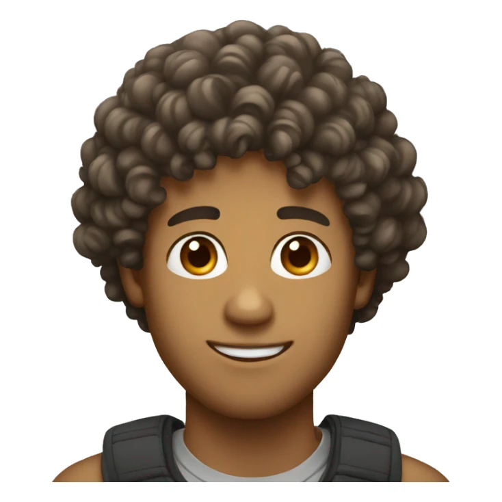 guy with a curly hair  sticker