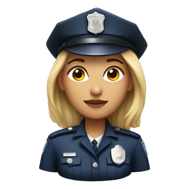 woman in police uniform sticker