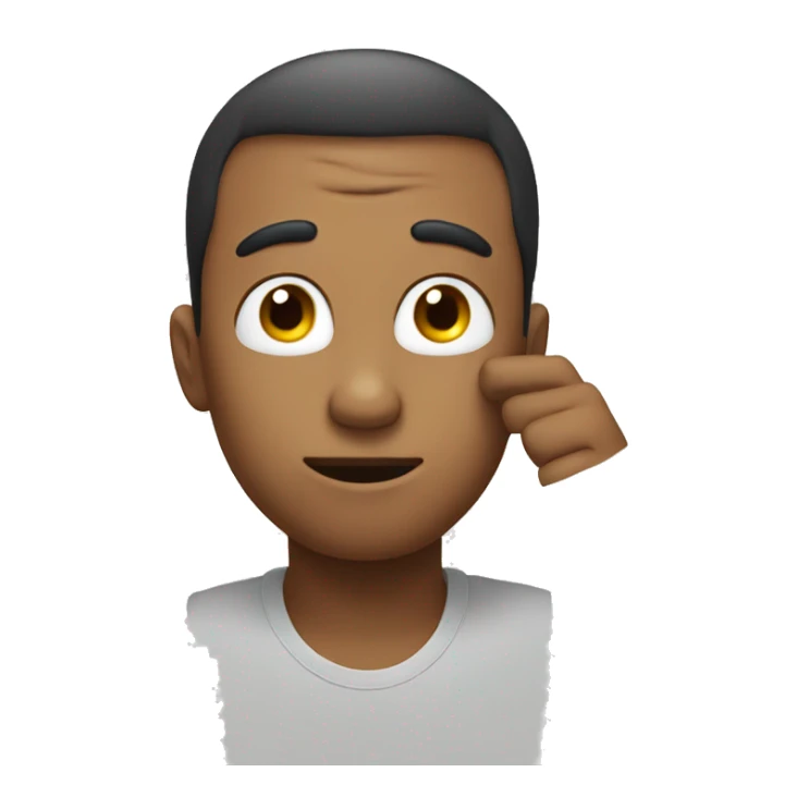  A emoji who is touching his forehead with fingers sticker
