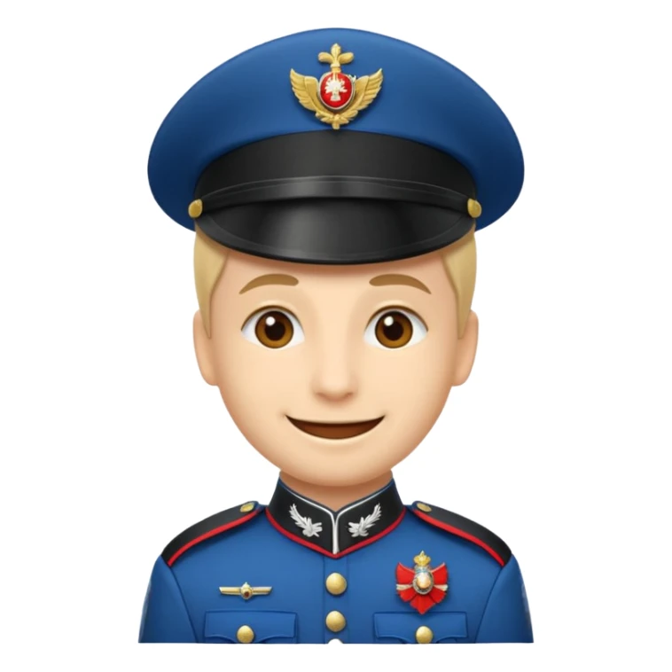 Un emoji di un carabiniere con il grado da carabiniere sticker