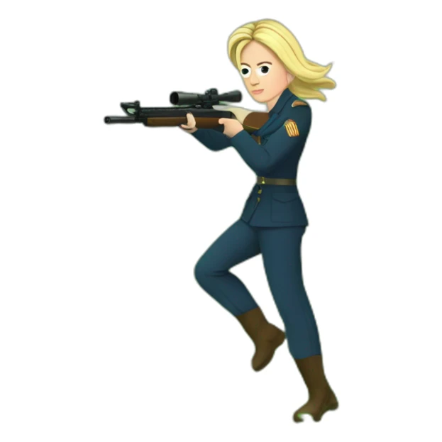 Marine Le pen shooting trees sticker