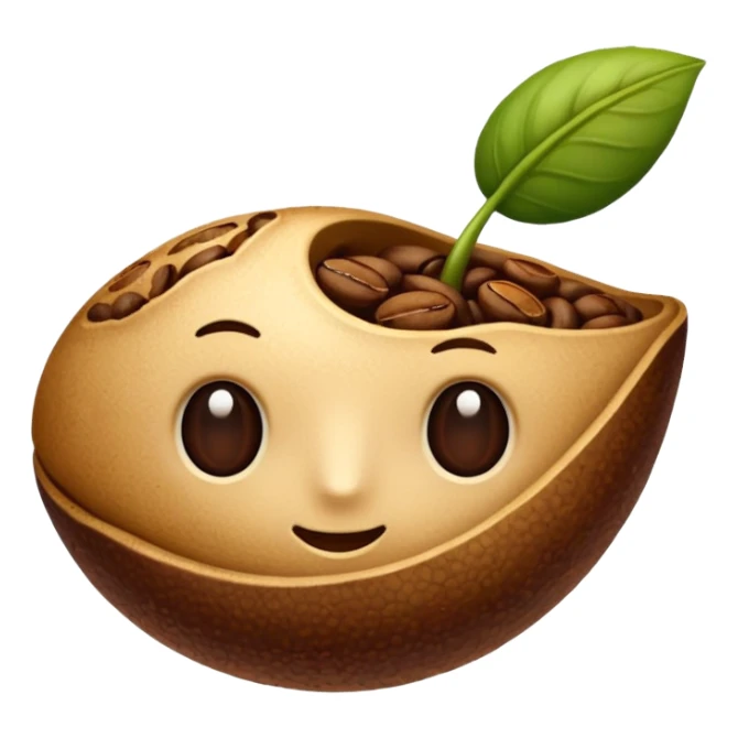 one piece of coffee seed sticker