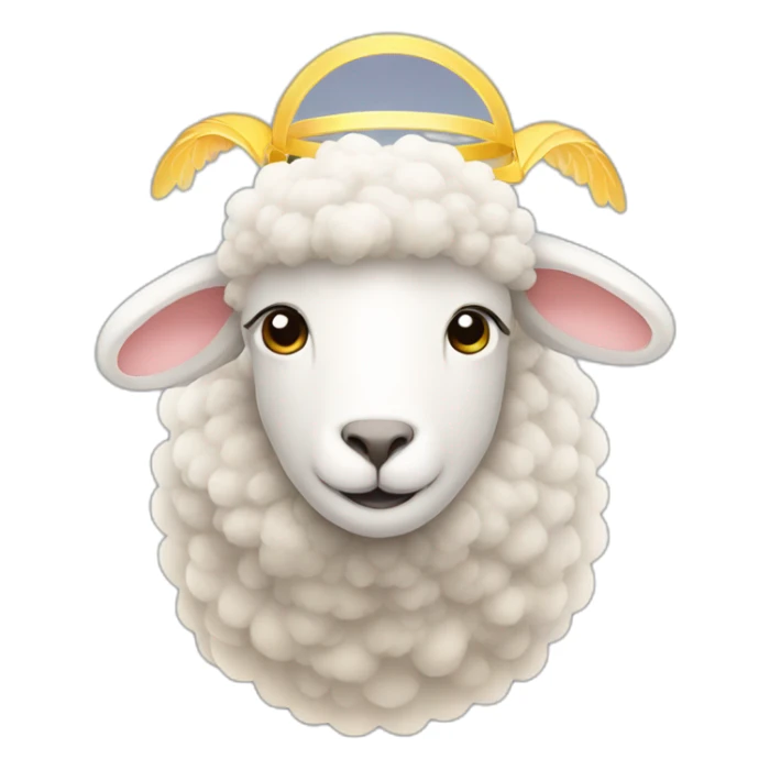 Sheep with an Angel halo  sticker