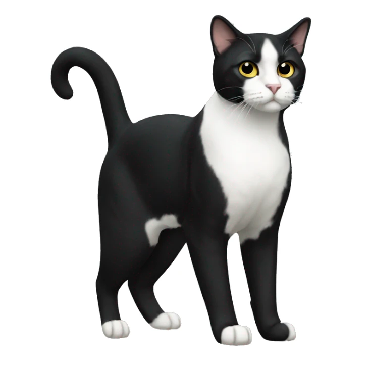 Tuxedo Cat Breed Full Body sticker