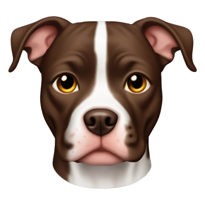 American pitbull dog chocolate color sticker