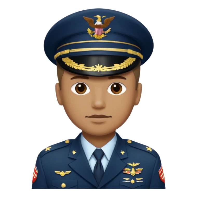 a man in US military uniform sticker