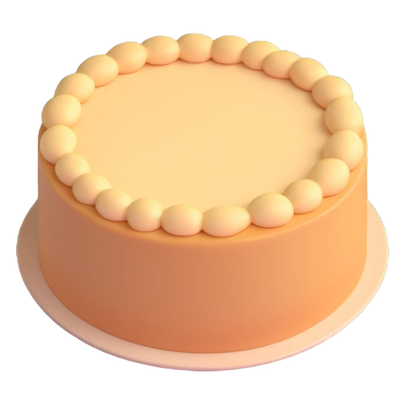 bare circular cake dough, no frosting, no fruit, no decorations, simple and plain sticker