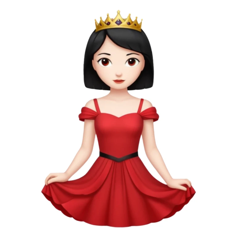 Short hair princess in red sticker