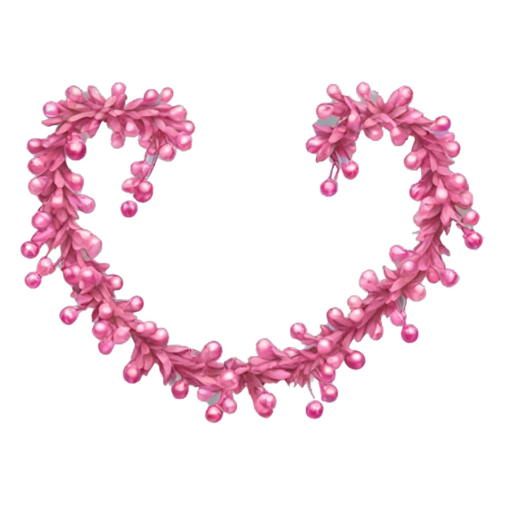 Pink Christmas garland  sticker