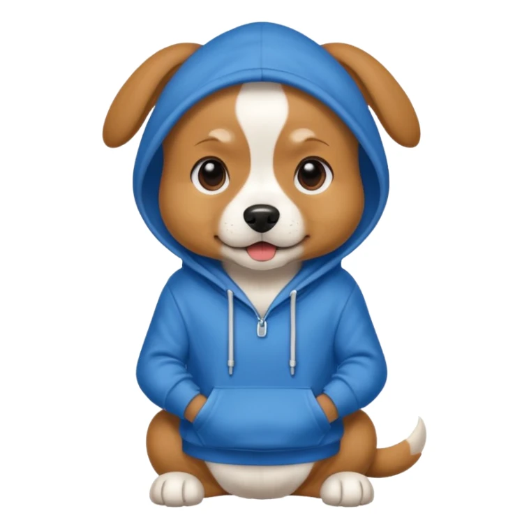 Dog wearing hoodie  sticker