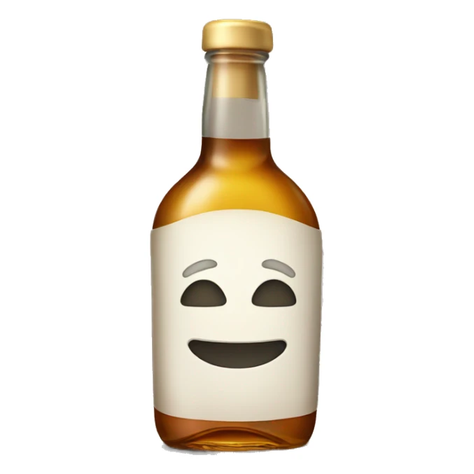 Bottle of alcohol with bow sticker