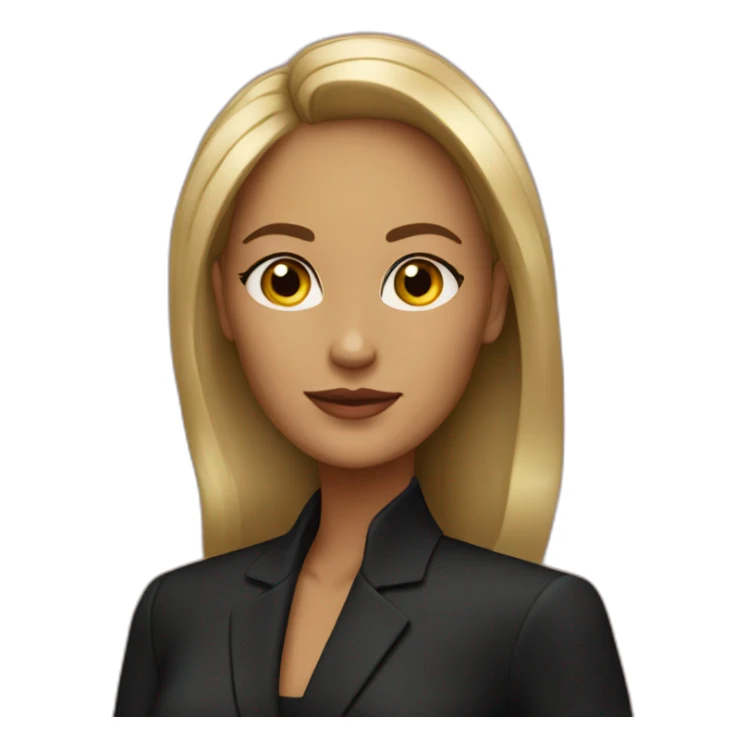 Posh-woman-with-black-suit-ready-to-collaborate sticker