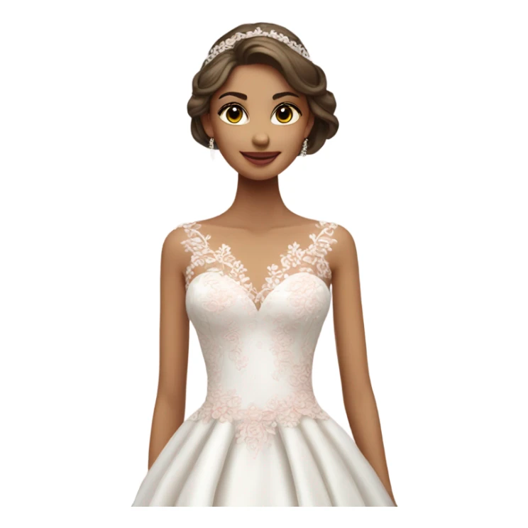 Wedding dress beautiful finish with pink rose sticker