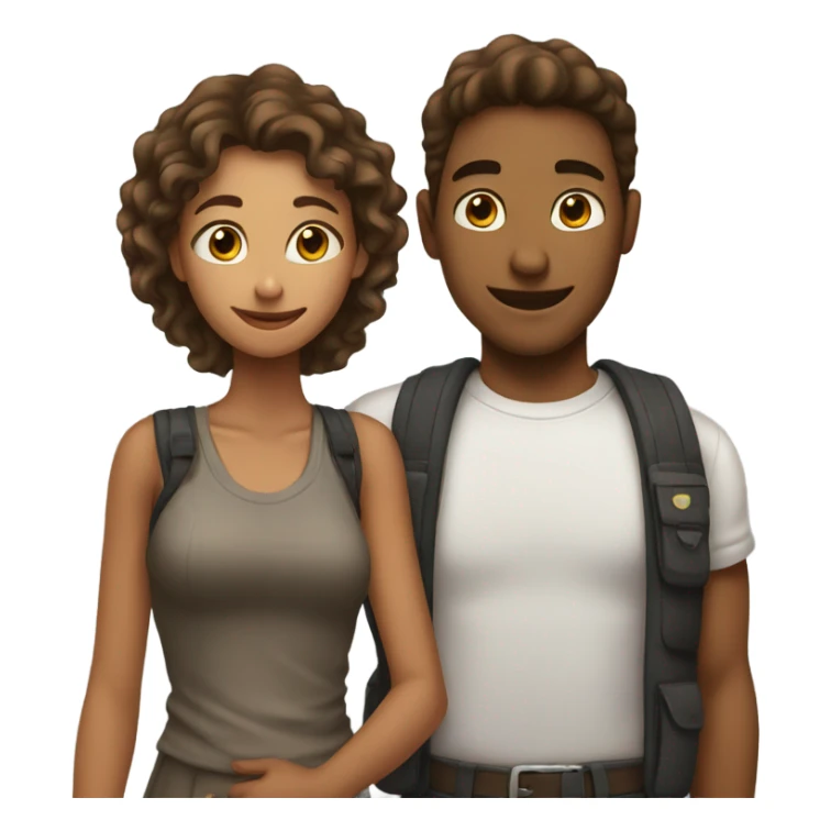 make a guy and a girl, they're hugging. They're facing each other sticker