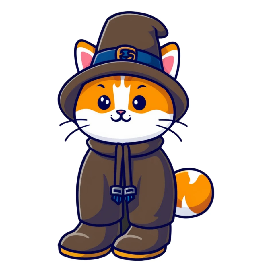Puss in Boots with a hat and boots sticker
