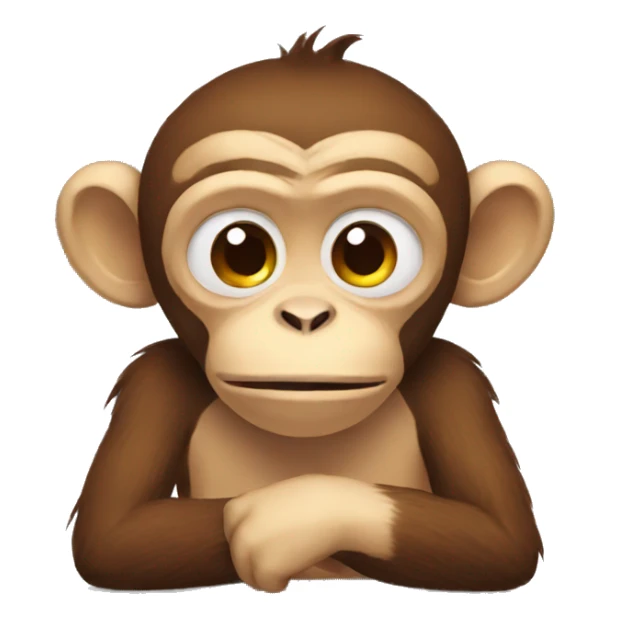 monkey tired sticker
