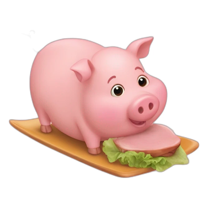 Pepa-pig qui mange du cochons sticker