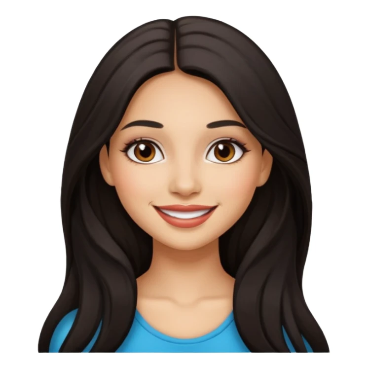 pretty girl dark long hair latina makeup sticker