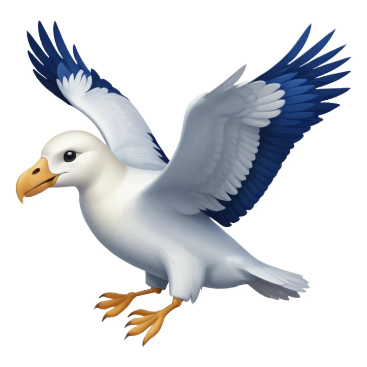 Albatross flying dark blue instead of black wings sticker