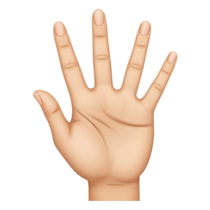 Mano con los cuatro dedos levantados y el índice doblado sticker