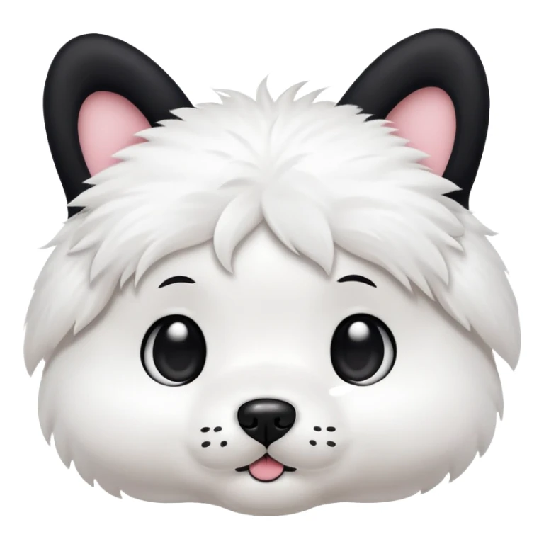 sanrio dog, black ears, eyes and nose sticker