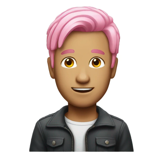 A man with pink hair sticker