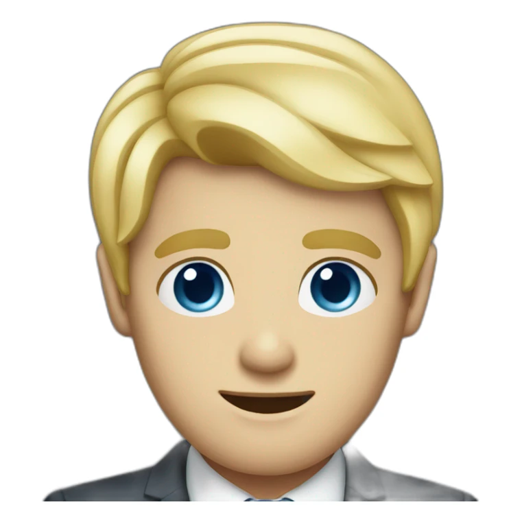 blond men with blue eyes in a suit sticker