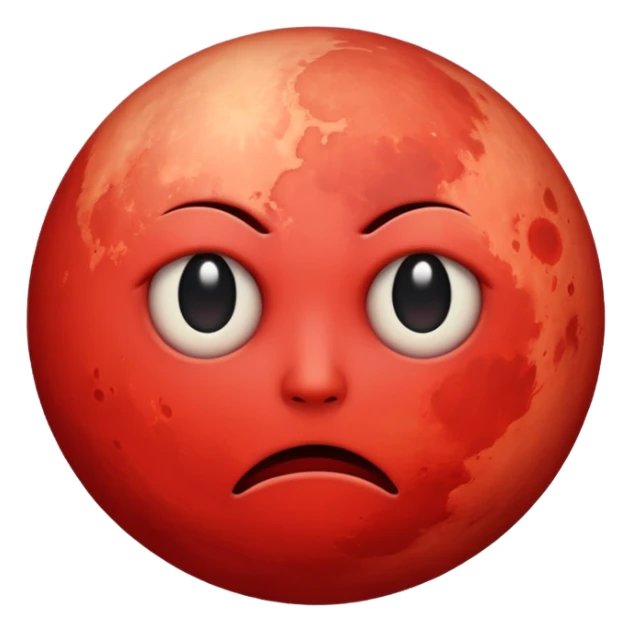 a red moon with no eyes or mouth   just pure terror  sticker