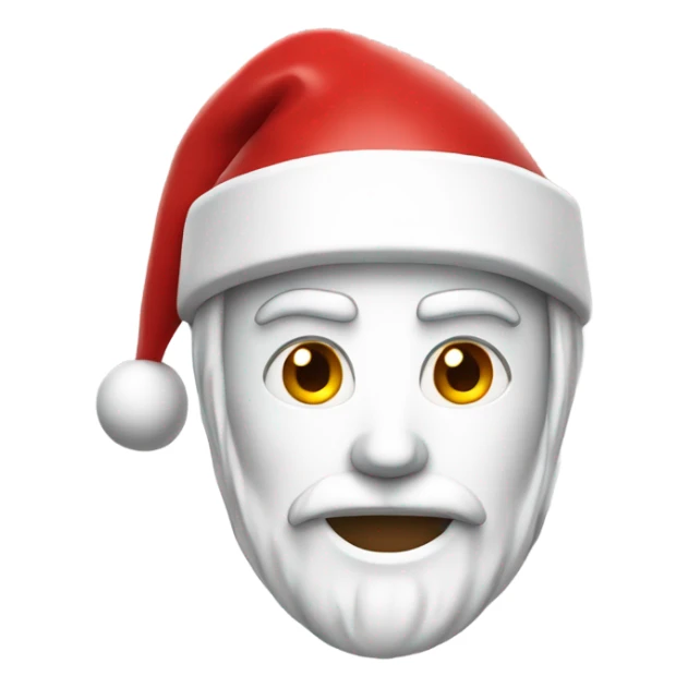 white spartan male wearing red santa hat sticker