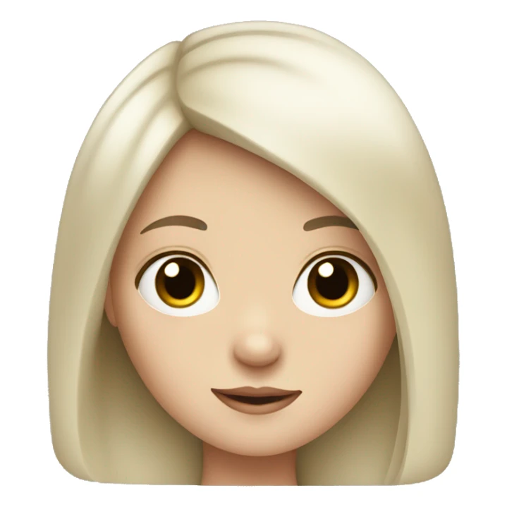 little white girl with black hair sticker