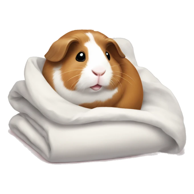 Guineapig cuddling a soft pillow blanket sticker