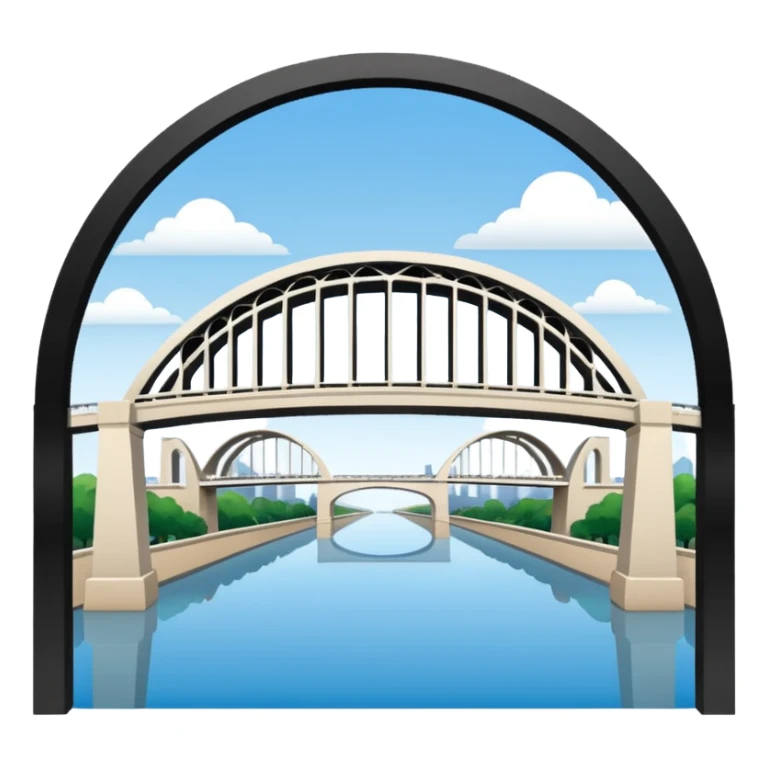 6th street la bridge. it is white. has 2/3 arches sticker