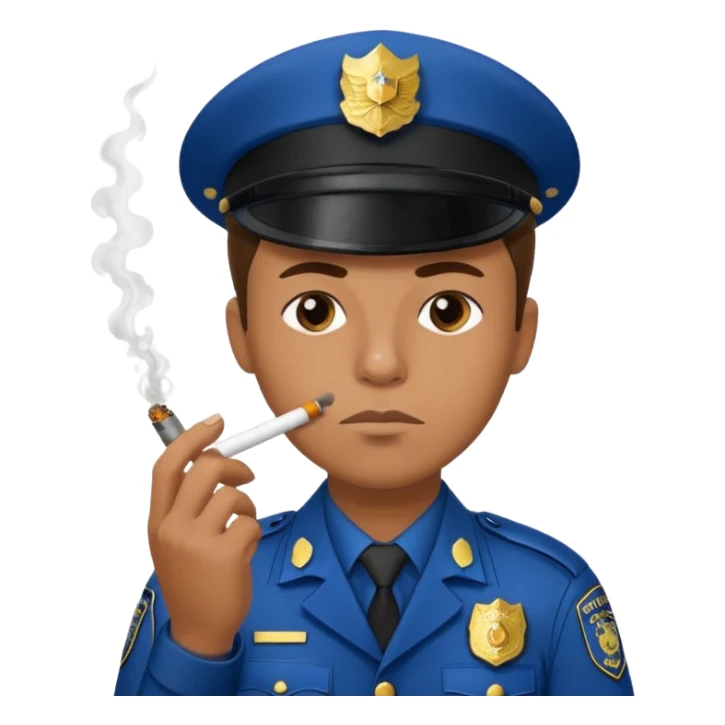 police officer smoking a joint sticker