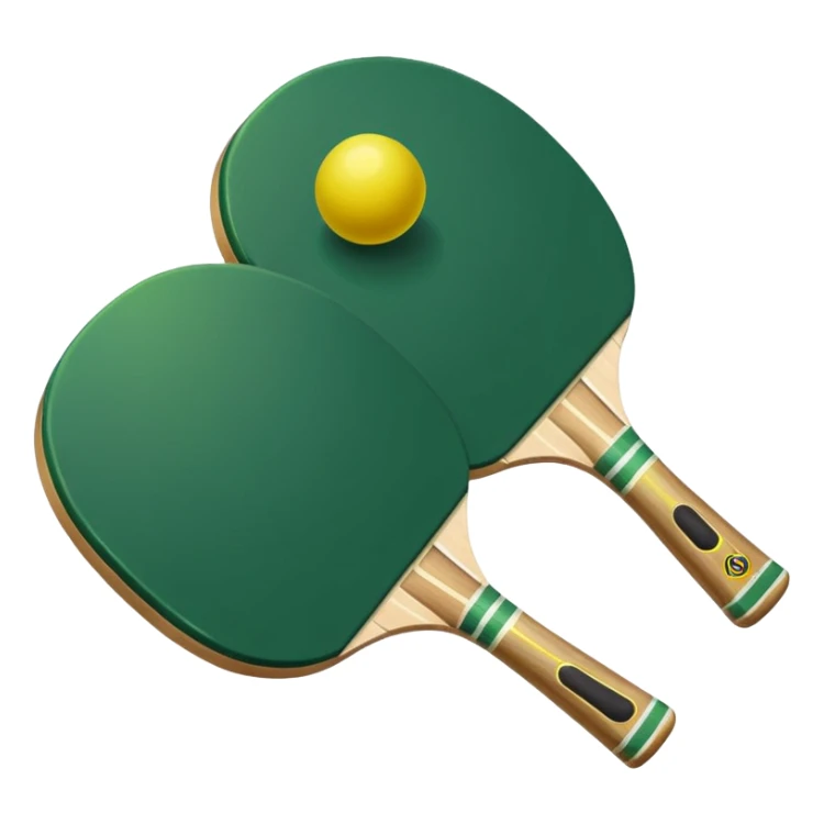 palas de ping pong amarillas y verdes sticker
