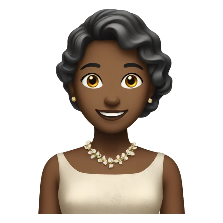 smiling girl in elegant dress sticker