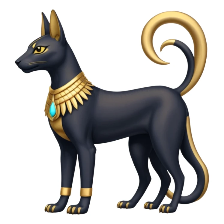Anubis-Bastet-Fakémon-hybrid-creature (full body)  sticker
