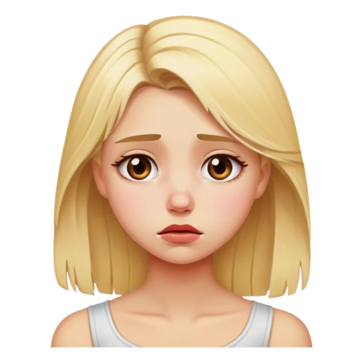 heart broken girl blonde  sticker
