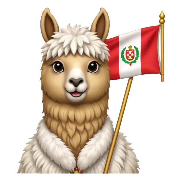 llama sosteniendo la bandera de Perú sticker